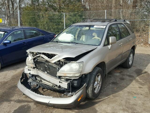 JT6HF10U5Y0152272 - 2000 LEXUS RX 300 BEIGE photo 2