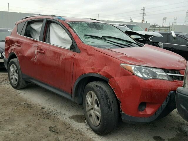 2T3ZFREV8FW149355 - 2015 TOYOTA RAV4 LE RED photo 1