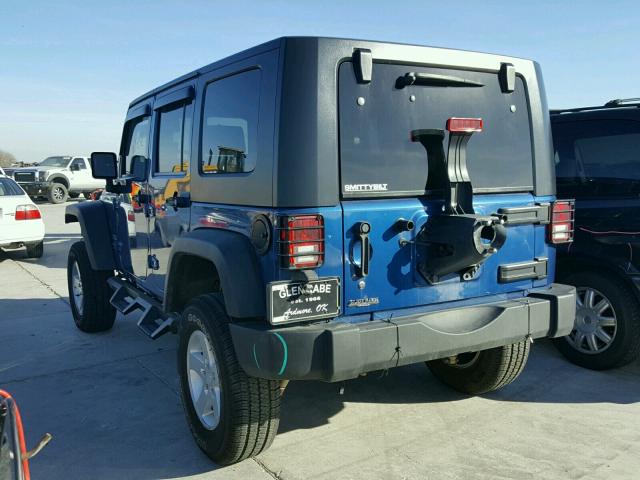 1J4BA3H18AL193514 - 2010 JEEP WRANGLER U BLUE photo 3