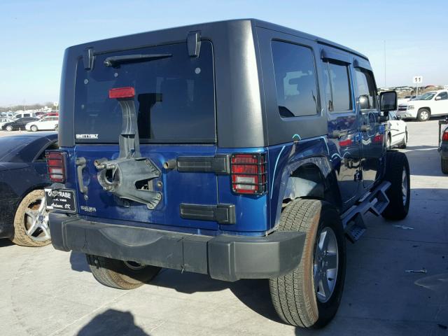 1J4BA3H18AL193514 - 2010 JEEP WRANGLER U BLUE photo 4