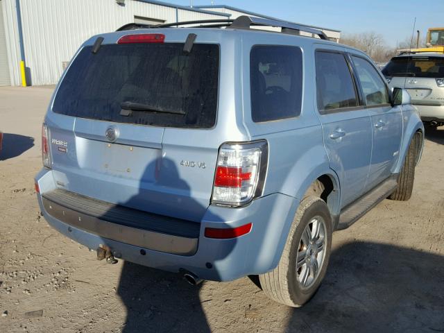 4M2CU97198KJ27778 - 2008 MERCURY MARINER PR BLUE photo 4