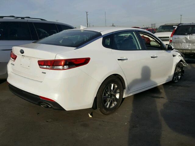 5XXGT4L13GG069050 - 2016 KIA OPTIMA LX WHITE photo 4