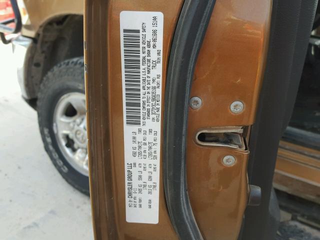 3D73Y3CL5BG635166 - 2011 DODGE RAM 3500 BROWN photo 10