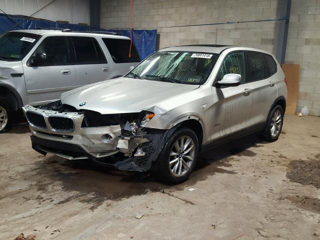 5UXWX9C5XD0A13153 - 2013 BMW X3 XDRIVE2 SILVER photo 2