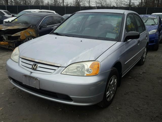 1HGES15551L046161 - 2001 HONDA CIVIC LX SILVER photo 2