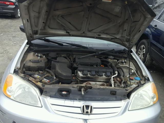 1HGES15551L046161 - 2001 HONDA CIVIC LX SILVER photo 7