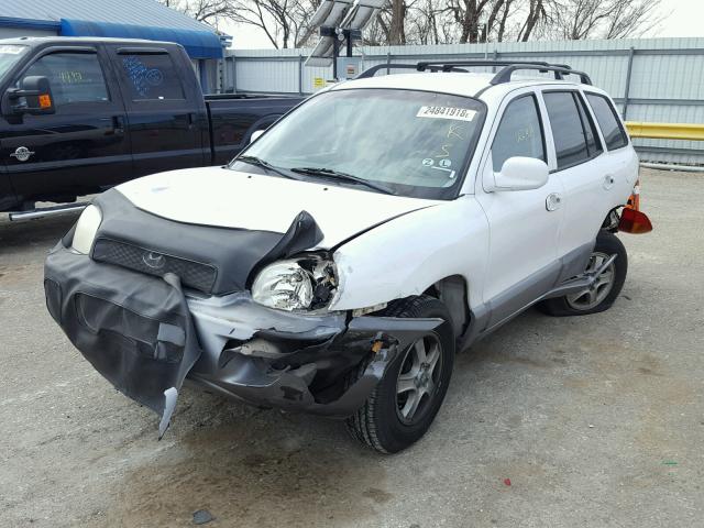 KM8SB12B54U596093 - 2004 HYUNDAI SANTA FE G WHITE photo 2