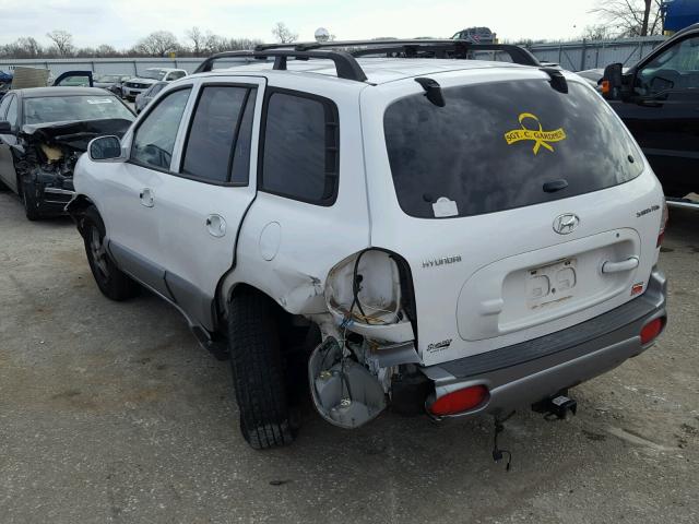 KM8SB12B54U596093 - 2004 HYUNDAI SANTA FE G WHITE photo 3