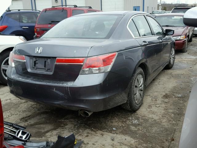 1HGCP2F31CA130228 - 2012 HONDA ACCORD LX GRAY photo 4