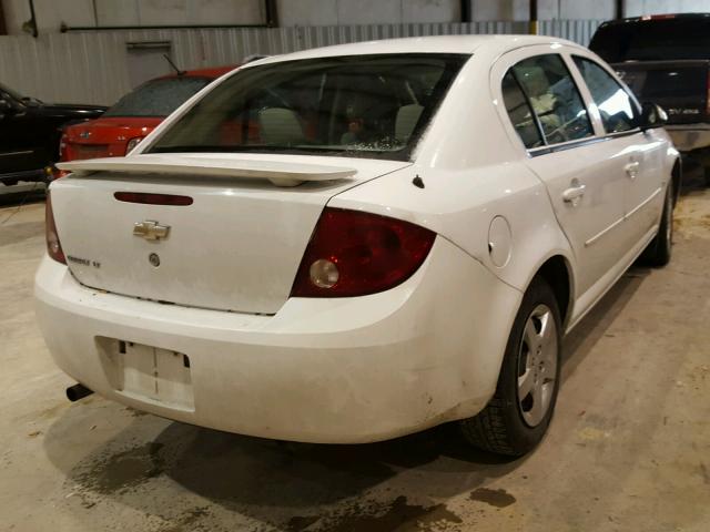 1G1AL55F777163728 - 2007 CHEVROLET COBALT LT WHITE photo 4