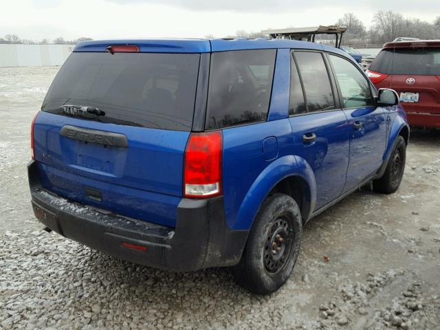 5GZCZ33D74S830101 - 2004 SATURN VUE BLUE photo 4