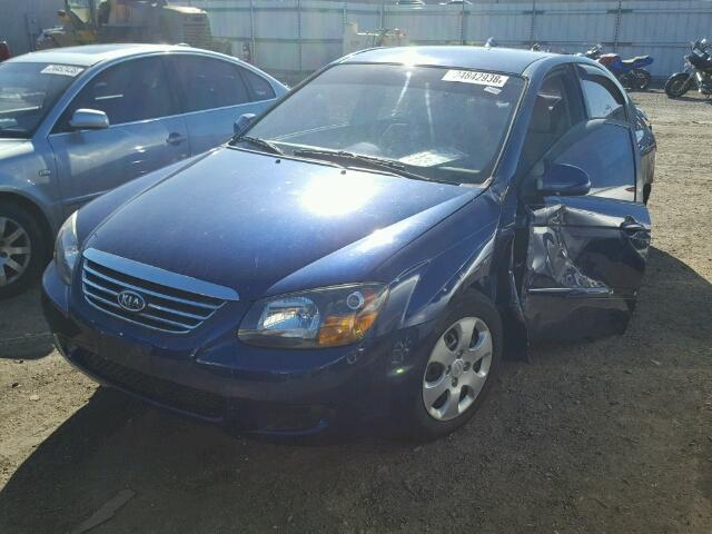 KNAFE221095633883 - 2009 KIA SPECTRA EX BLUE photo 2