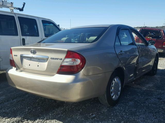 4T1BE32K84U312460 - 2004 TOYOTA CAMRY LE GOLD photo 4