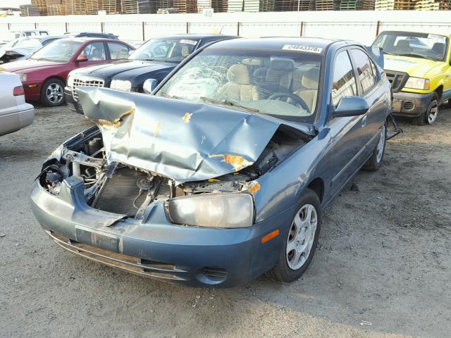 KMHDN45D72U391905 - 2002 HYUNDAI ELANTRA GL TEAL photo 2