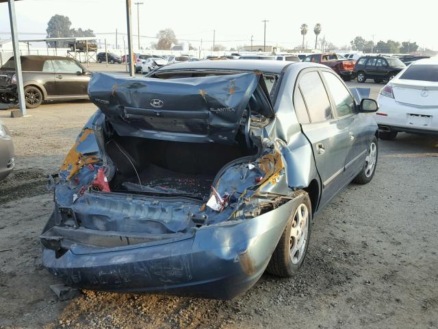 KMHDN45D72U391905 - 2002 HYUNDAI ELANTRA GL TEAL photo 4