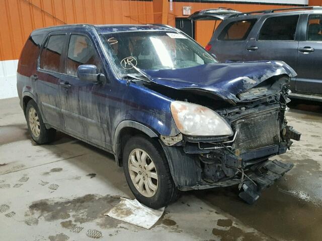 JHLRD78805C806993 - 2005 HONDA CR-V EX BLUE photo 1