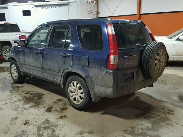 JHLRD78805C806993 - 2005 HONDA CR-V EX BLUE photo 3