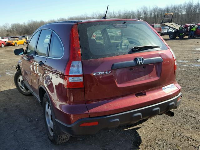 JHLRE38308C036647 - 2008 HONDA CR-V LX RED photo 3