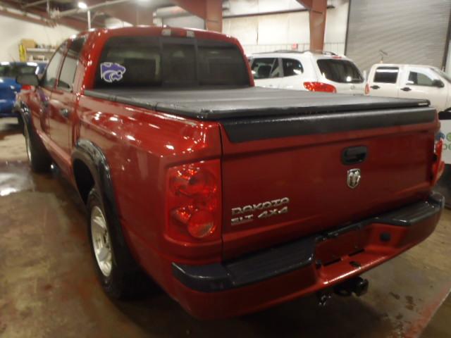 1D7HW48K68S502788 - 2008 DODGE DAKOTA QUA RED photo 3