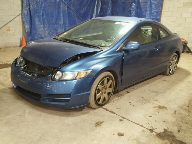 2HGFG1B67AH514505 - 2010 HONDA CIVIC LX BLUE photo 2