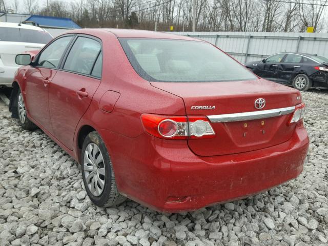 2T1BU4EE2CC894179 - 2012 TOYOTA COROLLA BA RED photo 3