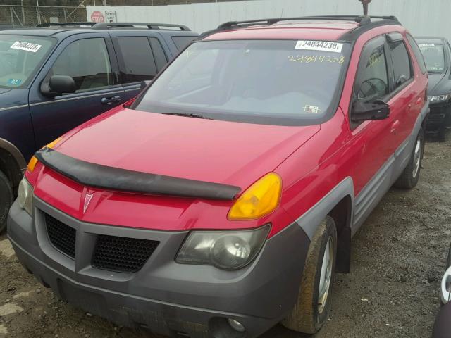 3G7DA03E51S503148 - 2001 PONTIAC AZTEK RED photo 2