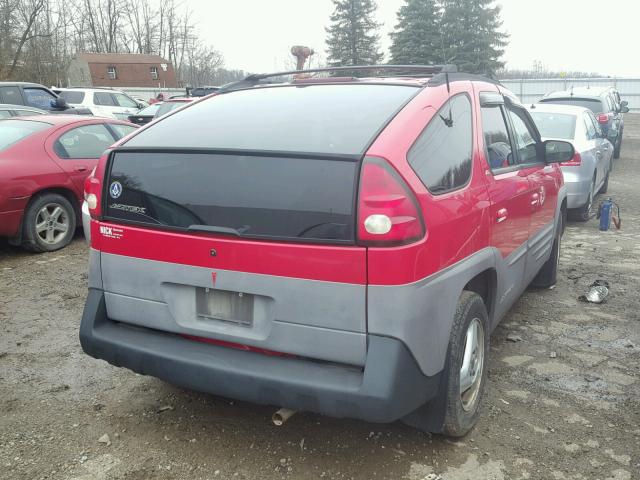 3G7DA03E51S503148 - 2001 PONTIAC AZTEK RED photo 4