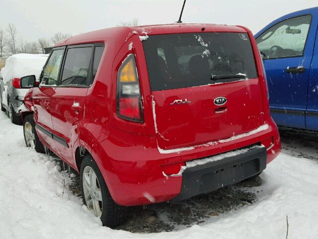 KNDJT2A2XB7250685 - 2011 KIA SOUL +/!/S RED photo 3