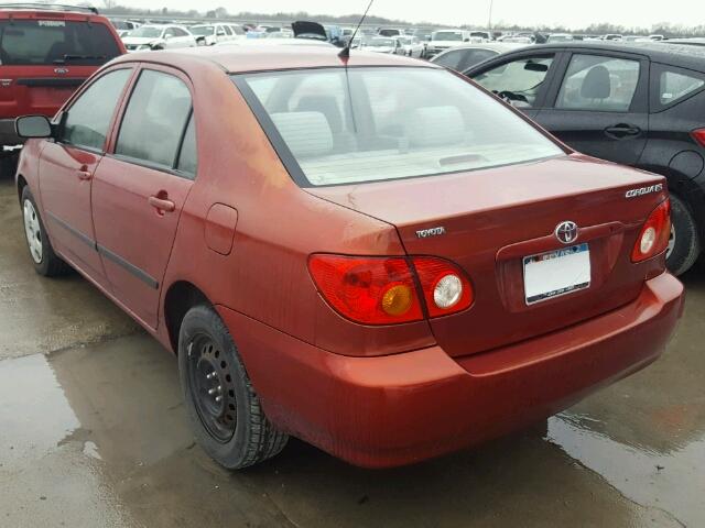 1NXBR32E74Z262715 - 2004 TOYOTA COROLLA CE RED photo 3