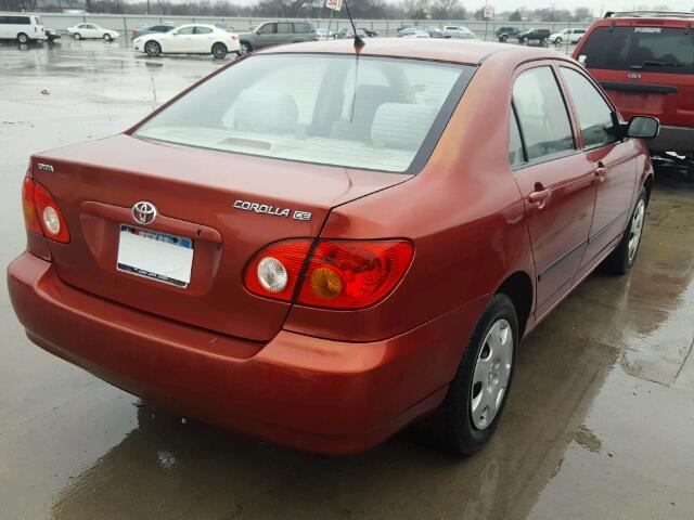 1NXBR32E74Z262715 - 2004 TOYOTA COROLLA CE RED photo 4