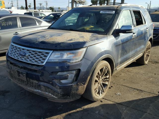 1FM5K8HT0HGB70841 - 2017 FORD EXPLORER P BLUE photo 2