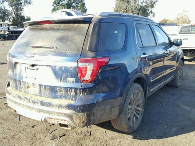 1FM5K8HT0HGB70841 - 2017 FORD EXPLORER P BLUE photo 4