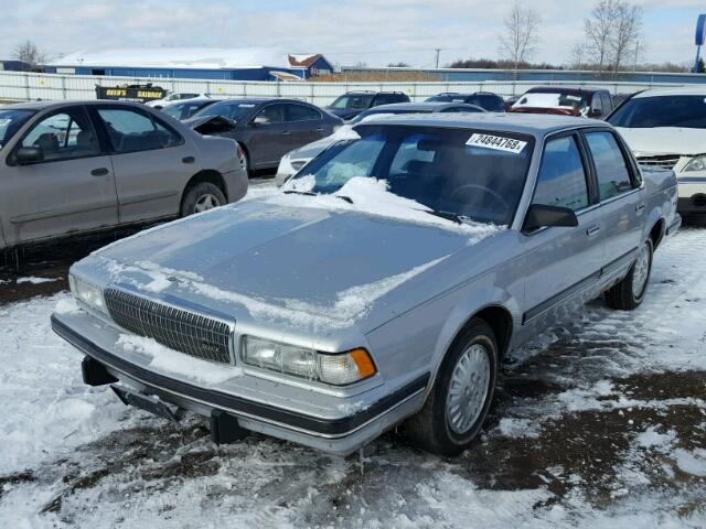 1G4AH54R6M6410951 - 1991 BUICK CENTURY CU SILVER photo 2