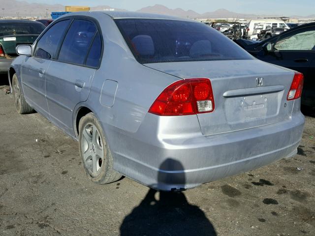 1HGES26735L016605 - 2005 HONDA CIVIC EX SILVER photo 3