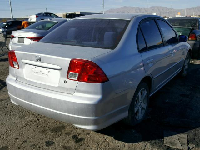 1HGES26735L016605 - 2005 HONDA CIVIC EX SILVER photo 4