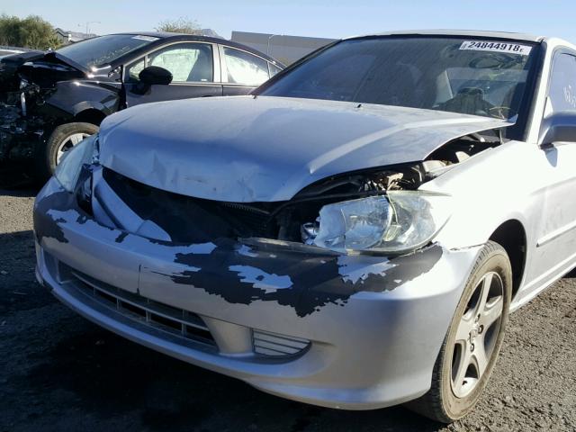 1HGES26735L016605 - 2005 HONDA CIVIC EX ვერცხლისფერი ფოტო 9