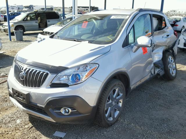 KL4CJGSBXGB645071 - 2016 BUICK ENCORE SILVER photo 2