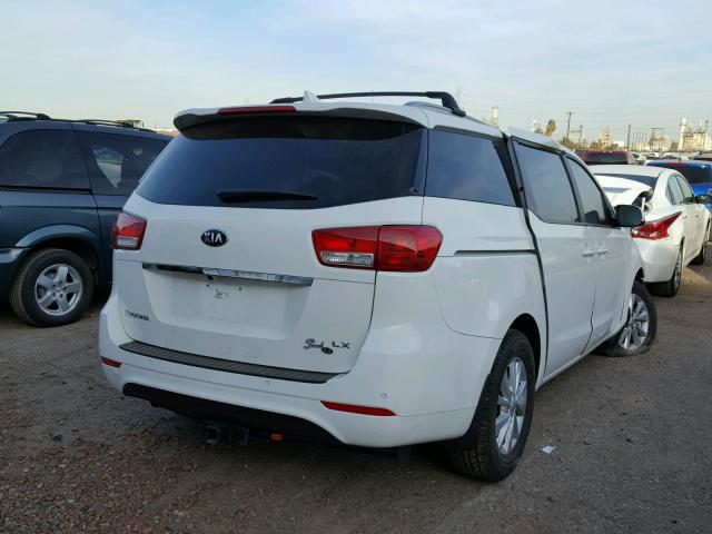 KNDMB5C17G6198869 - 2016 KIA SEDONA LX WHITE photo 4