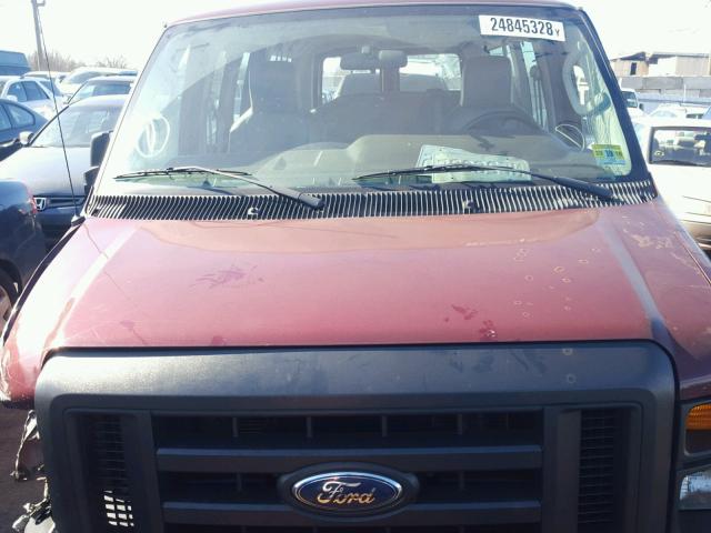 1FMNE11W29DA08571 - 2009 FORD ECONOLINE MAROON photo 7