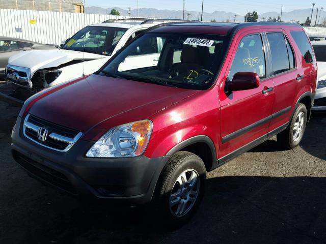 JHLRD78894C060543 - 2004 HONDA CR-V EX RED photo 2