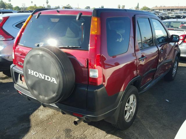 JHLRD78894C060543 - 2004 HONDA CR-V EX RED photo 4