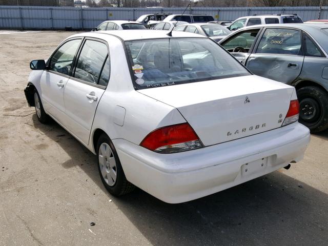 JA3AJ26E33U016222 - 2003 MITSUBISHI LANCER ES WHITE photo 3