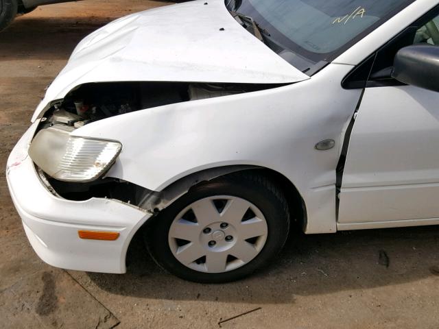 JA3AJ26E33U016222 - 2003 MITSUBISHI LANCER ES WHITE photo 9