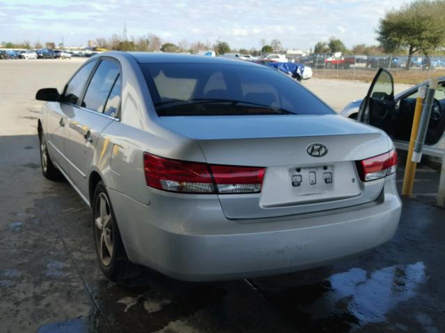 5NPET46C47H216291 - 2007 HYUNDAI SONATA GLS SILVER photo 3