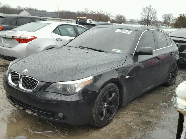 WBANE53587CW67447 - 2007 BMW 525 I BLACK photo 2