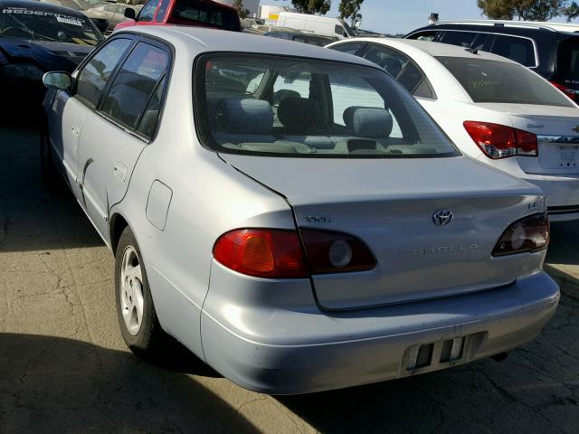 1NXBR12E31Z529915 - 2001 TOYOTA COROLLA CE SILVER photo 3