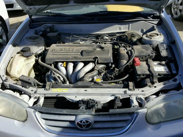 1NXBR12E31Z529915 - 2001 TOYOTA COROLLA CE SILVER photo 7