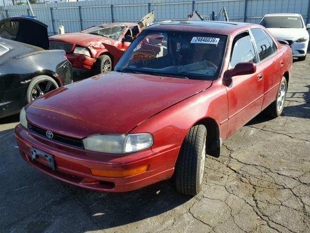 JT2SK12E4P0102728 - 1993 TOYOTA CAMRY LE RED photo 2