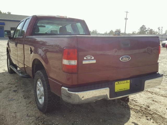 1FTPX14515NB95882 - 2005 FORD F150 MAROON photo 3