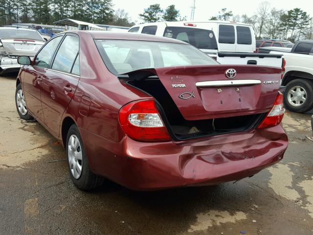 4T1BE32K23U154650 - 2003 TOYOTA CAMRY LE MAROON photo 3